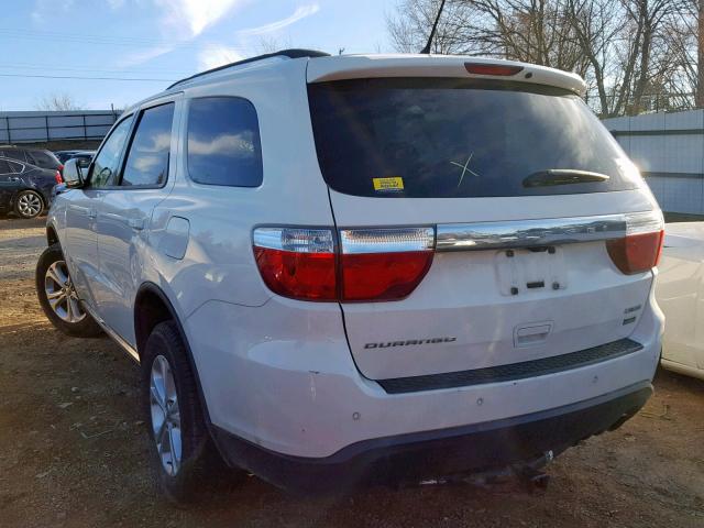 1C4RDHDG6CC265087 - 2012 DODGE DURANGO CR WHITE photo 3