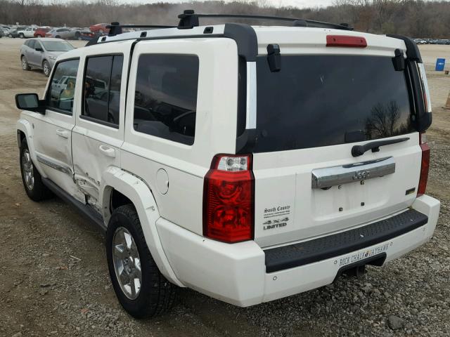 1J8HG58P87C552988 - 2007 JEEP COMMANDER WHITE photo 3