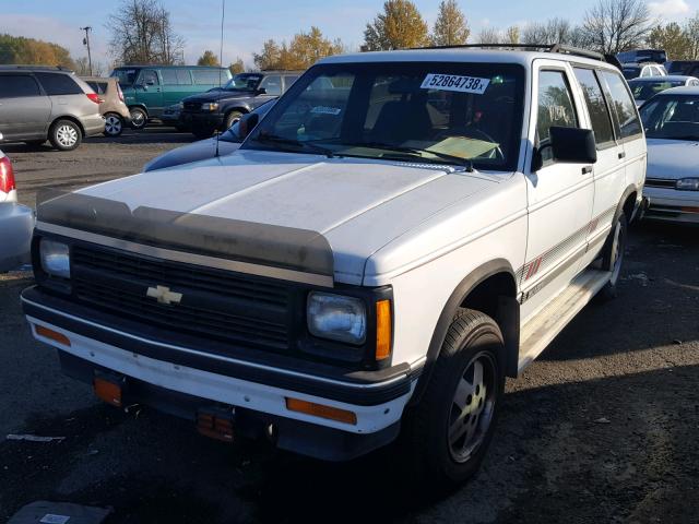 1GNDT13Z0M2240918 - 1991 CHEVROLET BLAZER S10 WHITE photo 2