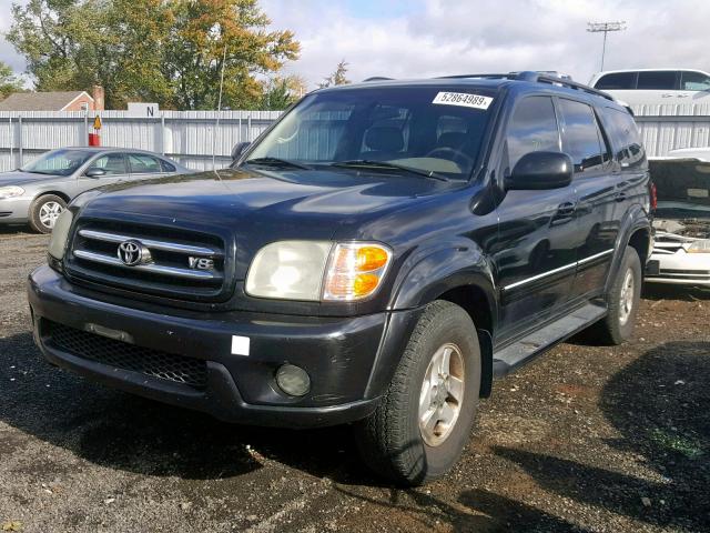 5TDBT48A92S086591 - 2002 TOYOTA SEQUOIA LI BLACK photo 2