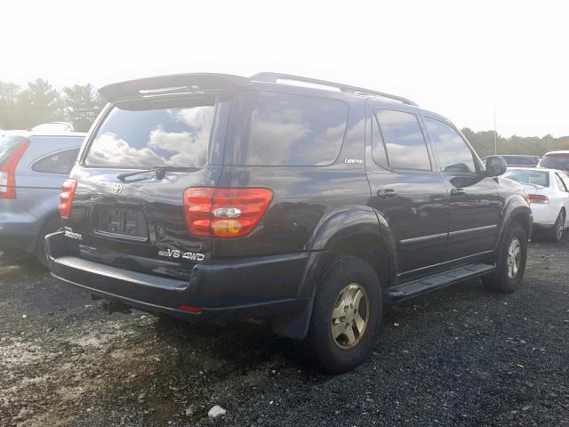 5TDBT48A92S086591 - 2002 TOYOTA SEQUOIA LI BLACK photo 4