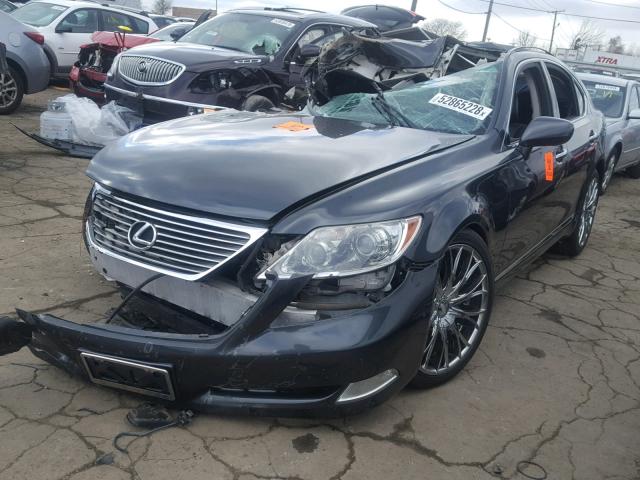 JTHBL46F875007941 - 2007 LEXUS LS 460 GRAY photo 2