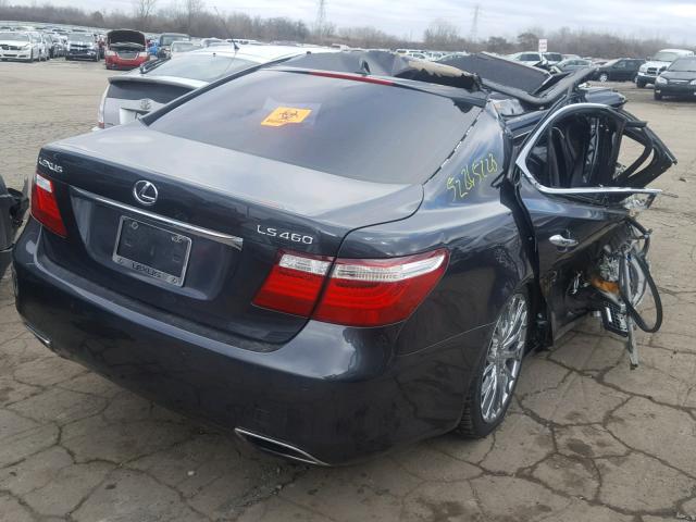 JTHBL46F875007941 - 2007 LEXUS LS 460 GRAY photo 4