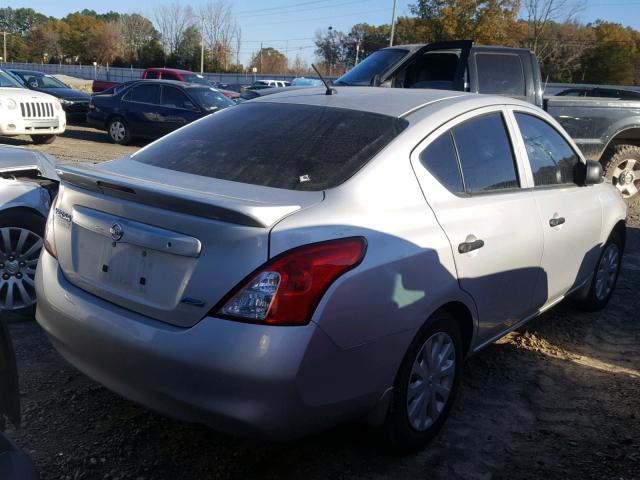 3N1CN7AP2EL855783 - 2014 NISSAN VERSA S SILVER photo 4