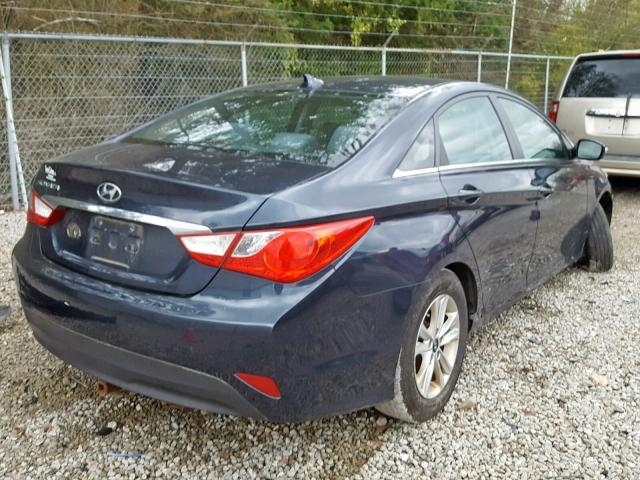 5NPEB4AC5EH898928 - 2014 HYUNDAI SONATA GLS BLUE photo 4