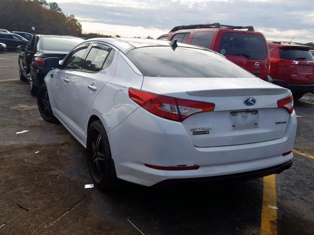 5XXGR4A67DG154613 - 2013 KIA OPTIMA SX WHITE photo 3