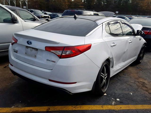 5XXGR4A67DG154613 - 2013 KIA OPTIMA SX WHITE photo 4