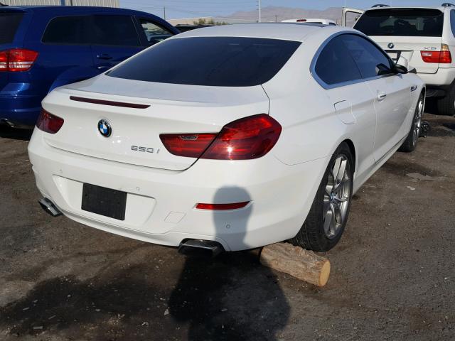 WBALX3C56CDV77496 - 2012 BMW 650 I WHITE photo 4