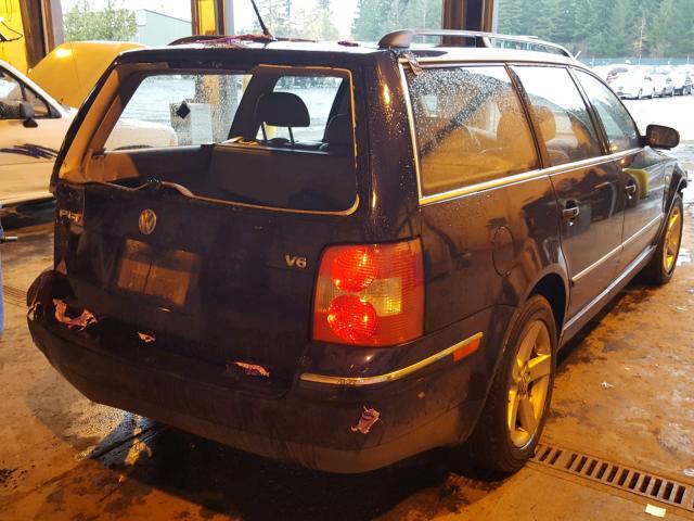 WVWWH63B94E014149 - 2004 VOLKSWAGEN PASSAT GLX BLUE photo 4