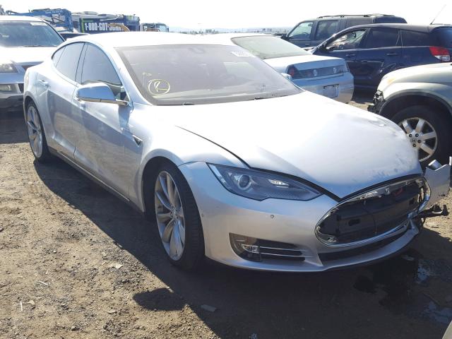 5YJSA1H28EFP64088 - 2014 TESLA MODEL S SILVER photo 1