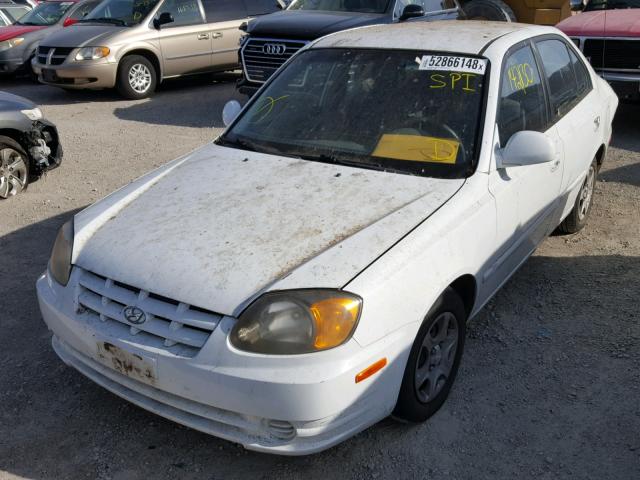 KMHCG45C14U508720 - 2004 HYUNDAI ACCENT GL WHITE photo 2