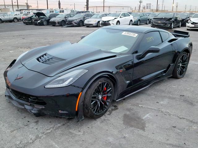 1G1YR2D60K5602494 - 2019 CHEVROLET CORVETTE Z BLACK photo 2