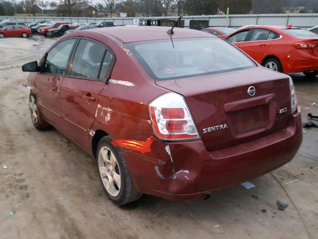 3N1AB61E58L759692 - 2008 NISSAN SENTRA 2.0 MAROON photo 3