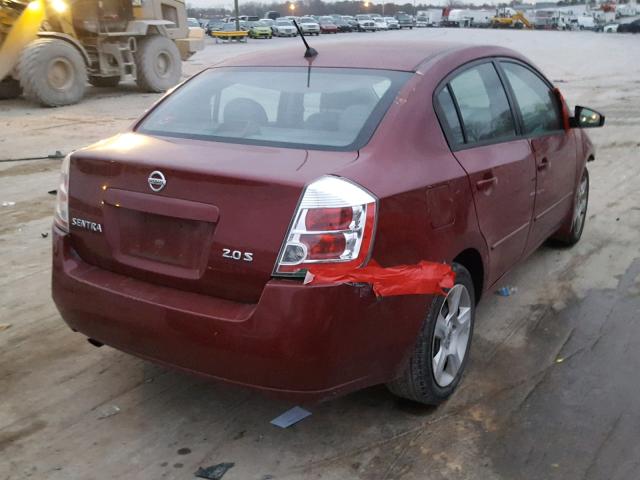 3N1AB61E58L759692 - 2008 NISSAN SENTRA 2.0 MAROON photo 4