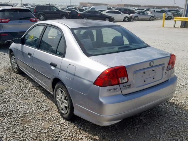 2HGES16364H548983 - 2004 HONDA CIVIC DX V SILVER photo 3