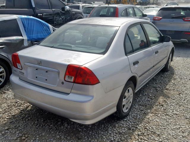 2HGES16364H548983 - 2004 HONDA CIVIC DX V SILVER photo 4