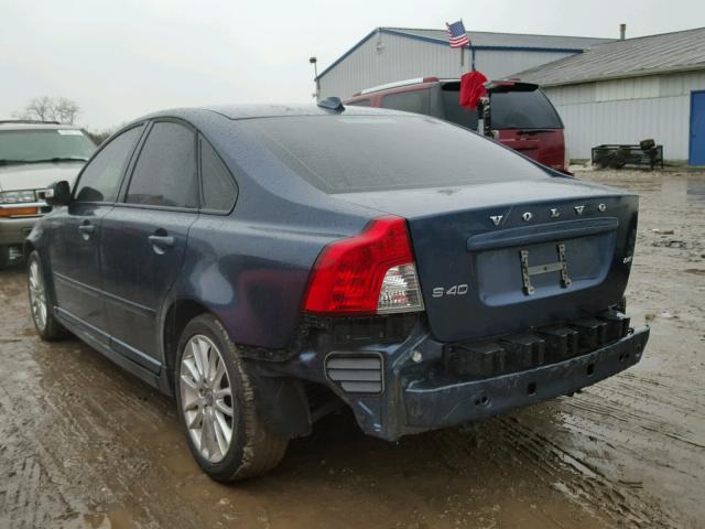 YV1382MS3A2491936 - 2010 VOLVO S40 2.4I BLUE photo 3