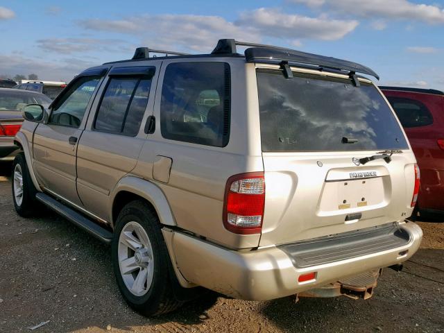 JN8DR09Y03W822707 - 2003 NISSAN PATHFINDER TAN photo 3