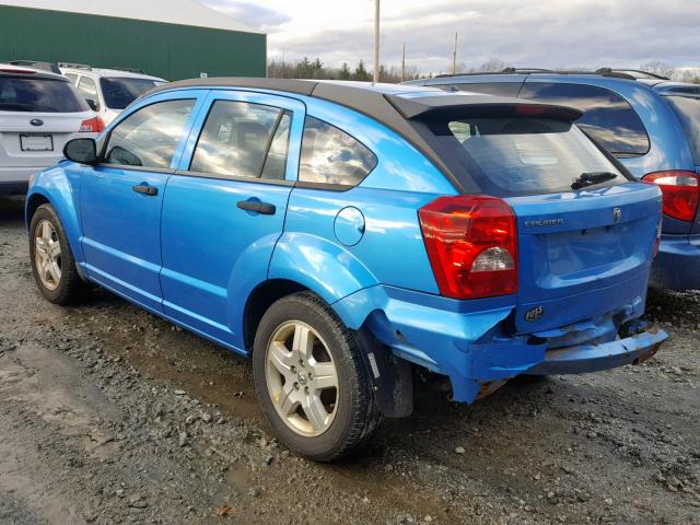 1B3HB48B28D784567 - 2008 DODGE CALIBER SX BLUE photo 3