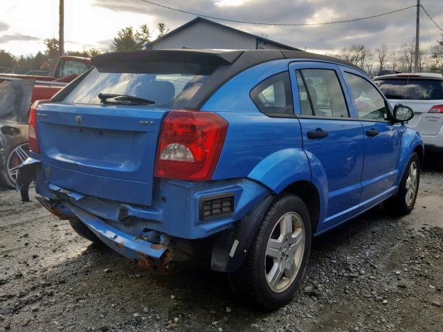 1B3HB48B28D784567 - 2008 DODGE CALIBER SX BLUE photo 4