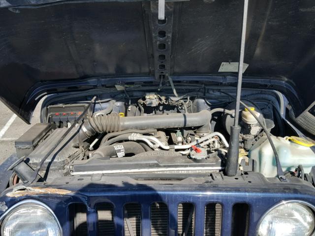 1J4FA49S56P782048 - 2006 JEEP WRANGLER / BLUE photo 7