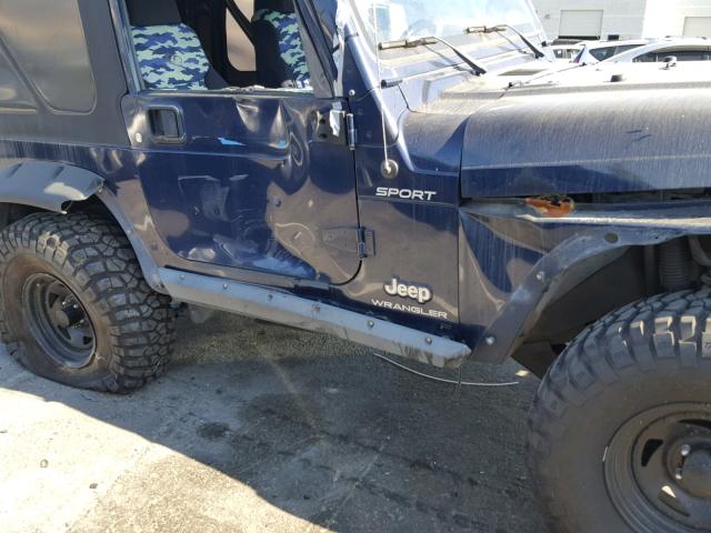 1J4FA49S56P782048 - 2006 JEEP WRANGLER / BLUE photo 9