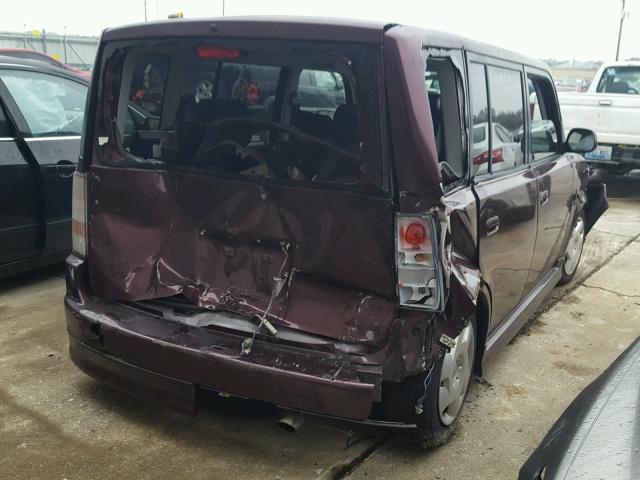 JTLKT324450218780 - 2005 TOYOTA SCION XB Бордовый фото 4