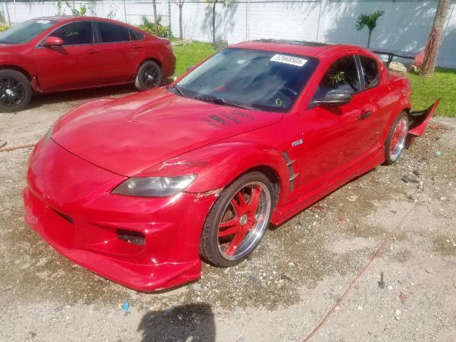 JM1FE17N140134797 - 2004 MAZDA RX8 RED photo 2