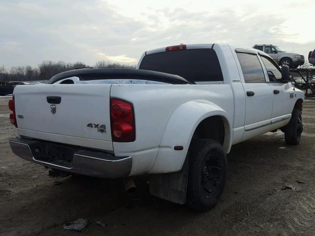 3D3MX49C37G751351 - 2007 DODGE RAM 3500 WHITE photo 4