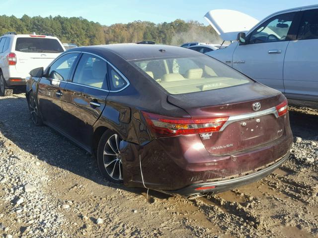 4T1BK1EB3GU211419 - 2016 TOYOTA AVALON XLE MAROON photo 3