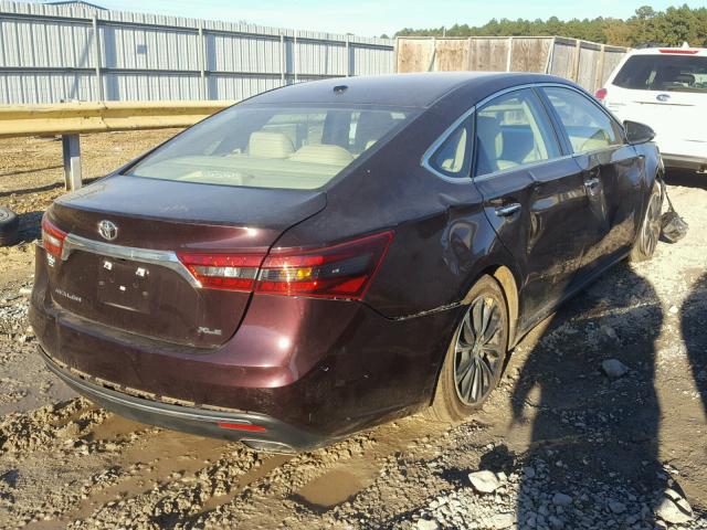 4T1BK1EB3GU211419 - 2016 TOYOTA AVALON XLE MAROON photo 4