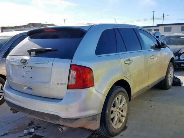 2FMDK3KC2DBB59638 - 2013 FORD EDGE LIMIT SILVER photo 4