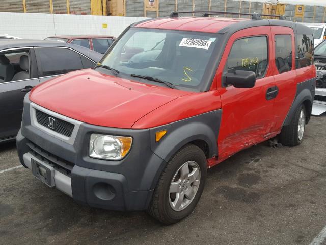 5J6YH28625L011873 - 2005 HONDA ELEMENT EX RED photo 2