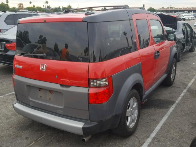 5J6YH28625L011873 - 2005 HONDA ELEMENT EX RED photo 4