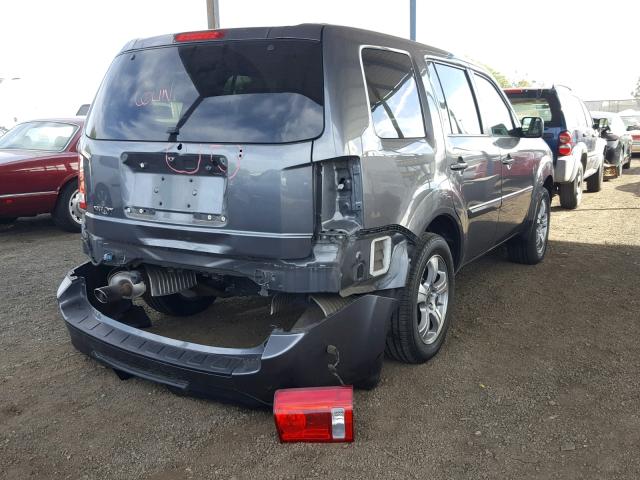 5FNYF3H76CB009974 - 2012 HONDA PILOT EXLN GRAY photo 4