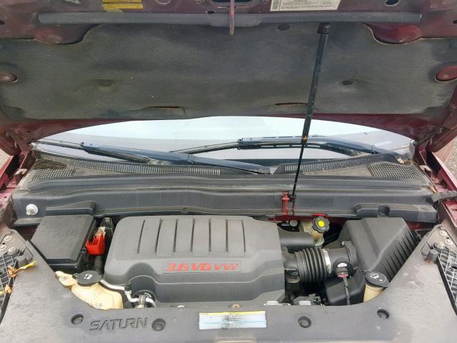 5GZEV23787J122314 - 2007 SATURN OUTLOOK XR წითელი ფოტო 7