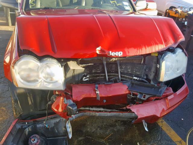 1J4HS58N96C337035 - 2006 JEEP GRAND CHER RED photo 9