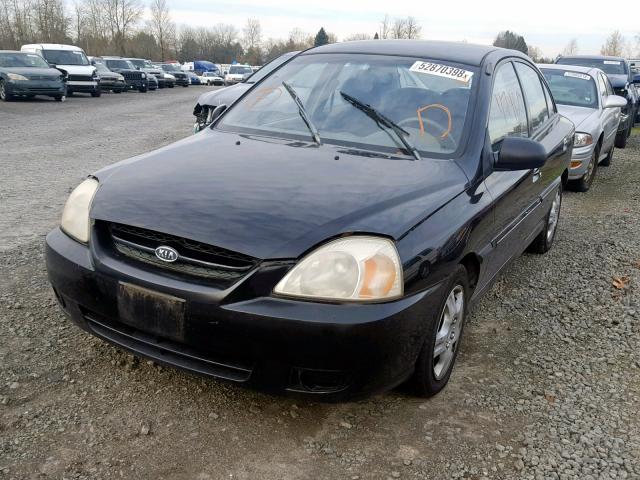 KNADC125746325459 - 2004 KIA RIO BLACK photo 2