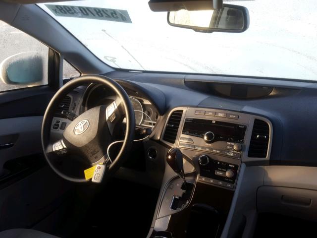 4T3ZK11A89U009925 - 2009 TOYOTA VENZA BASE WHITE photo 9