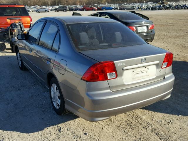 2HGES16335H568271 - 2005 HONDA CIVIC DX V GRAY photo 3