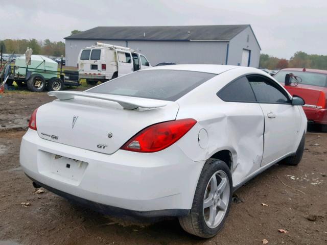 1G2ZH17N194167503 - 2009 PONTIAC G6 GT WHITE photo 4