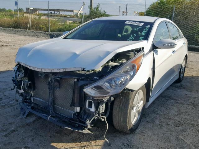 KMHEC4A42CA047367 - 2012 HYUNDAI SONATA HYB WHITE photo 2