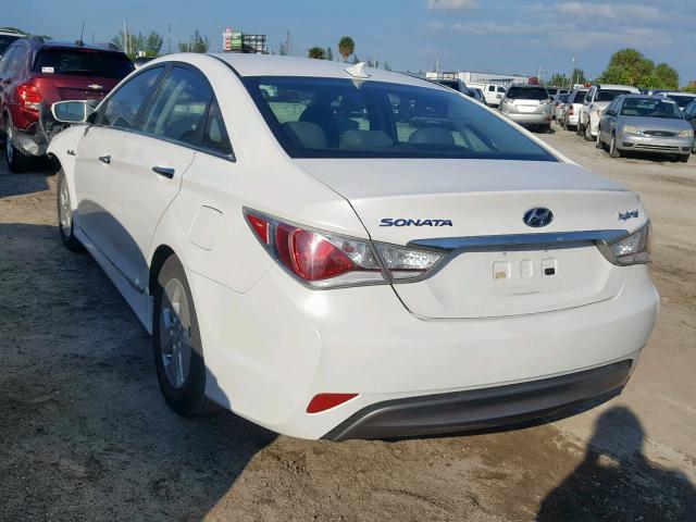 KMHEC4A42CA047367 - 2012 HYUNDAI SONATA HYB WHITE photo 3