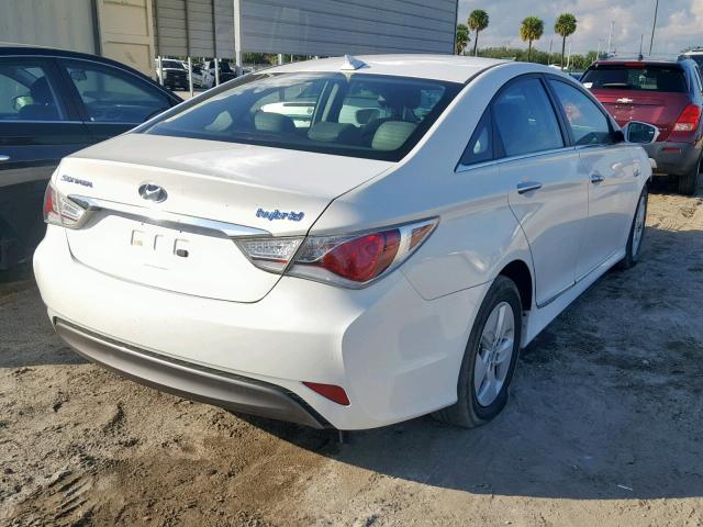 KMHEC4A42CA047367 - 2012 HYUNDAI SONATA HYB WHITE photo 4