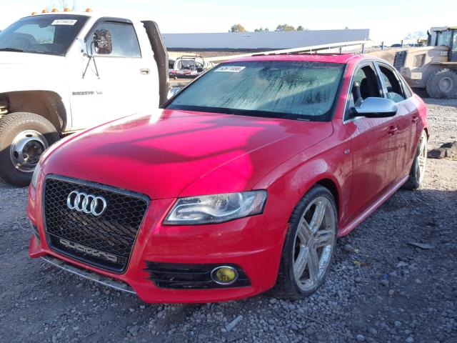 WAUKGAFL4BA059686 - 2011 AUDI S4 PRESTIG RED photo 2