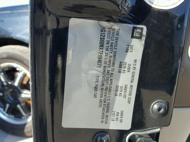 1G1ZS68NX7F194671 - 2007 CHEVROLET MALIBU MAX BLACK photo 10