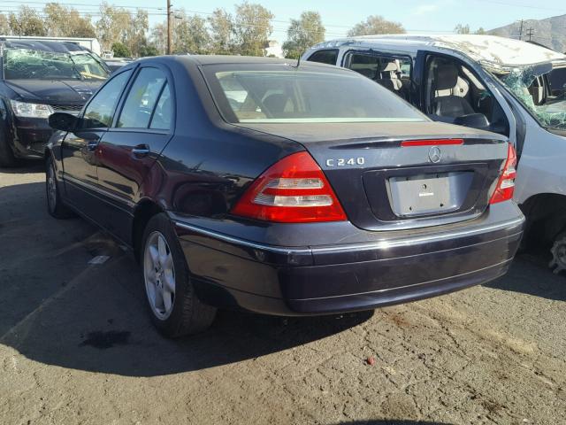 WDBRF61J93E011908 - 2003 MERCEDES-BENZ C 240 BLUE photo 3