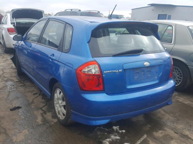 KNAFE161365305728 - 2006 KIA SPECTRA5 BLUE photo 3