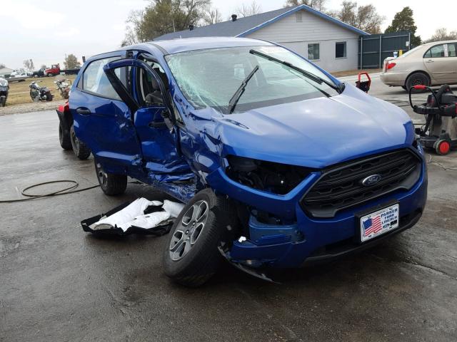 MAJ3P1RE5JC185066 - 2018 FORD ECOSPORT S BLUE photo 1