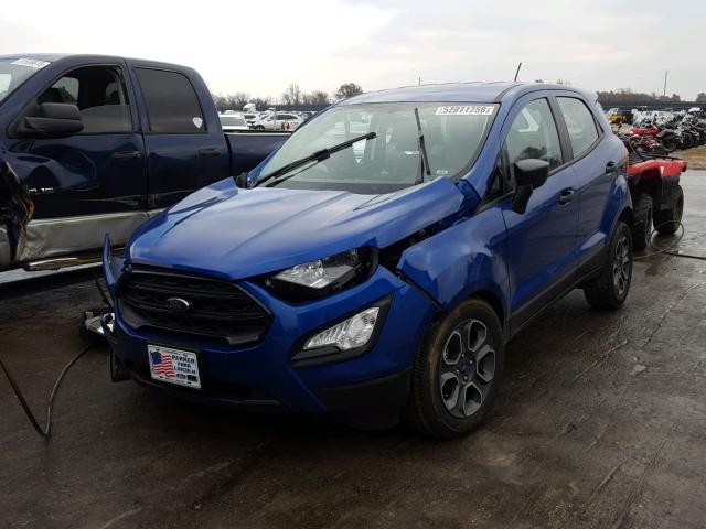 MAJ3P1RE5JC185066 - 2018 FORD ECOSPORT S BLUE photo 2